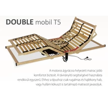 Double Mobil T5 (28)  fej-láb emelős, elektromos, rugalmas ágyrács
