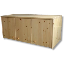 Tamás 3 ajtós borovi fenyő felsőszekrény 118x52x60 cm