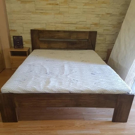 Pallet bükk ágyneműtartós ágykeret fix ráccsal 90x200