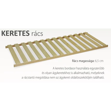 Keretes, fix fenyőborda 70x200