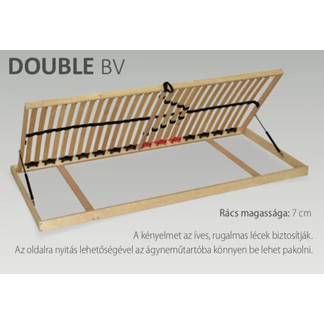 Double Klasik T5 (28) BV 90x200 rugalmas gázrugós oldalról nyíló ágyrács