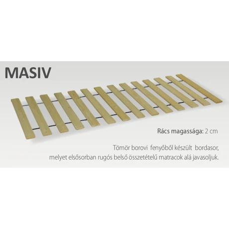 Fenyőborda (Masív) 70x200 fix ágyrács