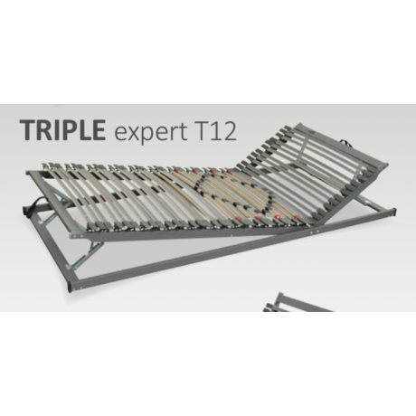 Triple Expert T12 (42) fej-láb emelős rugalmas ágyrács 80x200